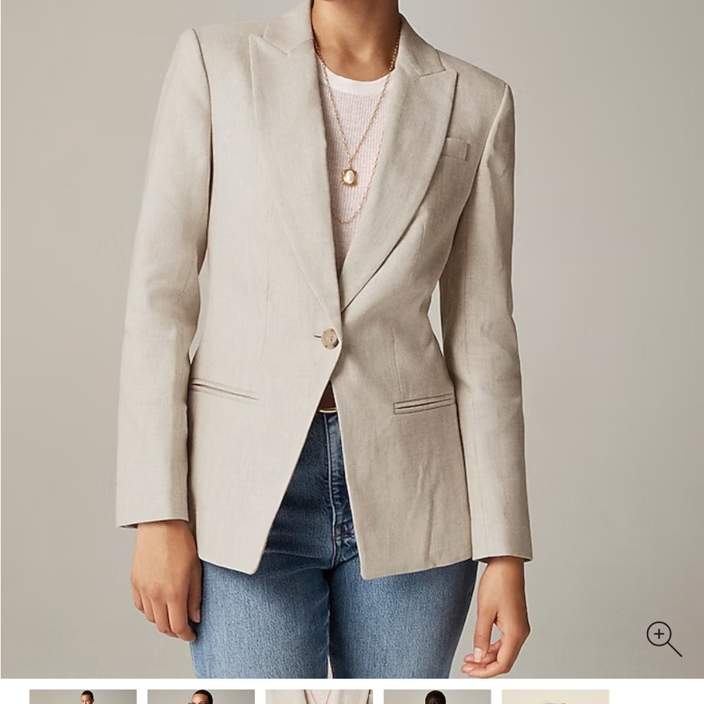J. Crew Light Tan Linen blend Blazer